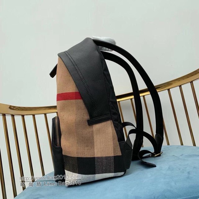 Burberry專櫃新款雙肩包 巴寶莉Canvas格紋男士雙肩後背包  db1196